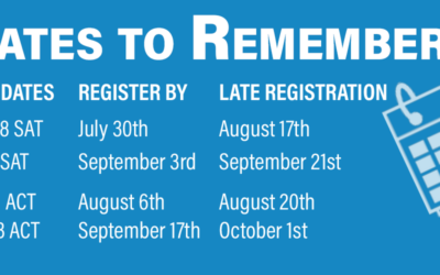 Register for SAT and ACT dates NOW